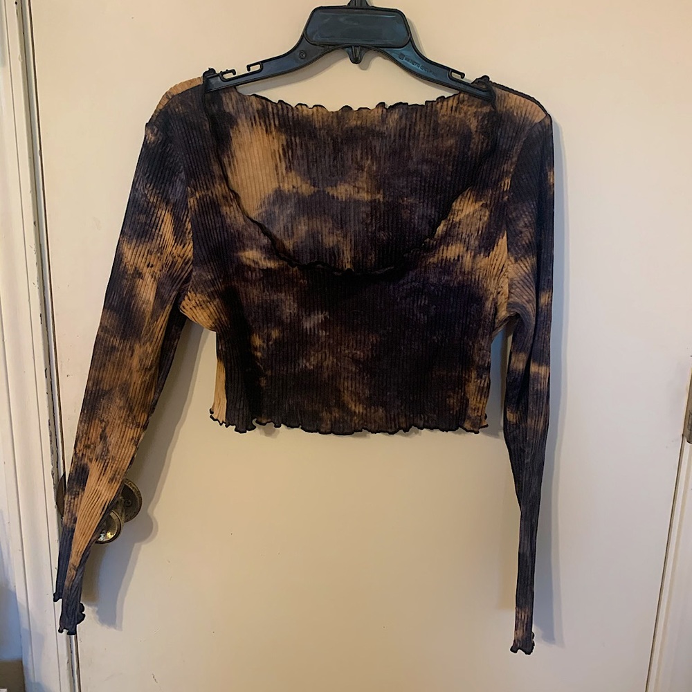 Ribbed tie dye crop top